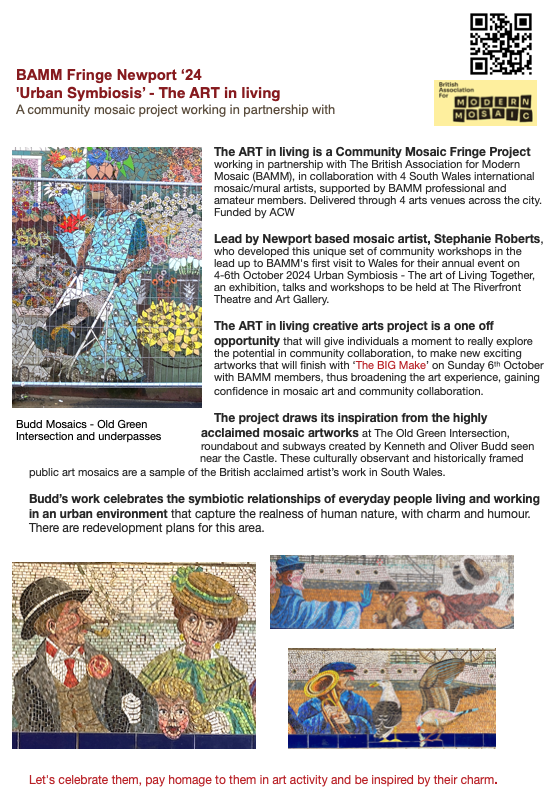 images and text about artist Budd mosaic