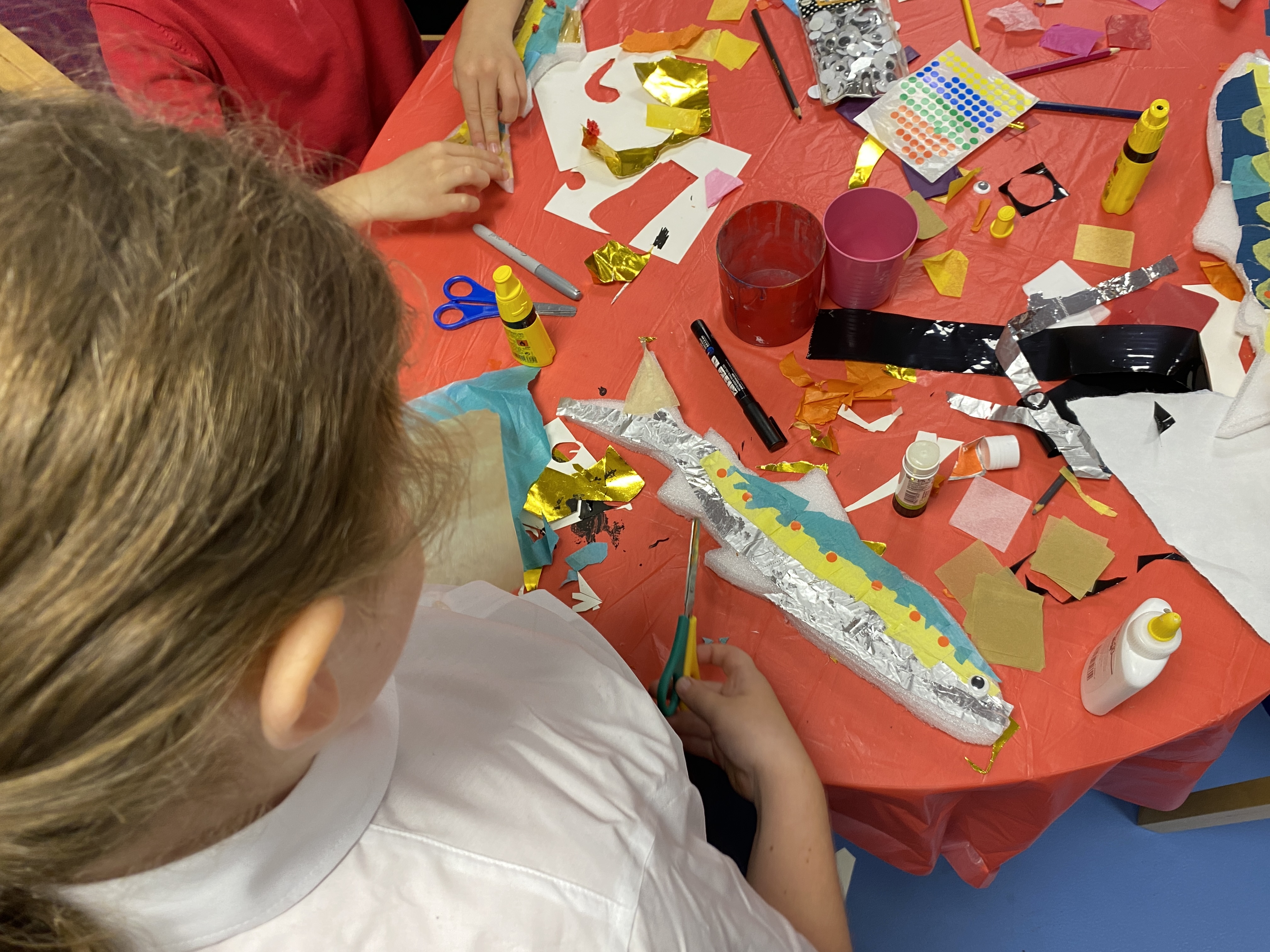 making puppets with primary schools