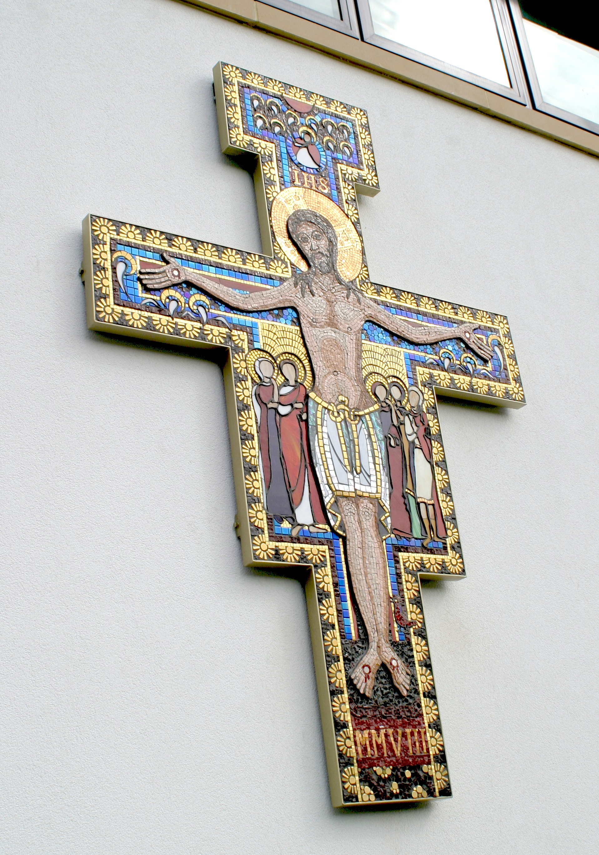 san domino cross made of mosaic