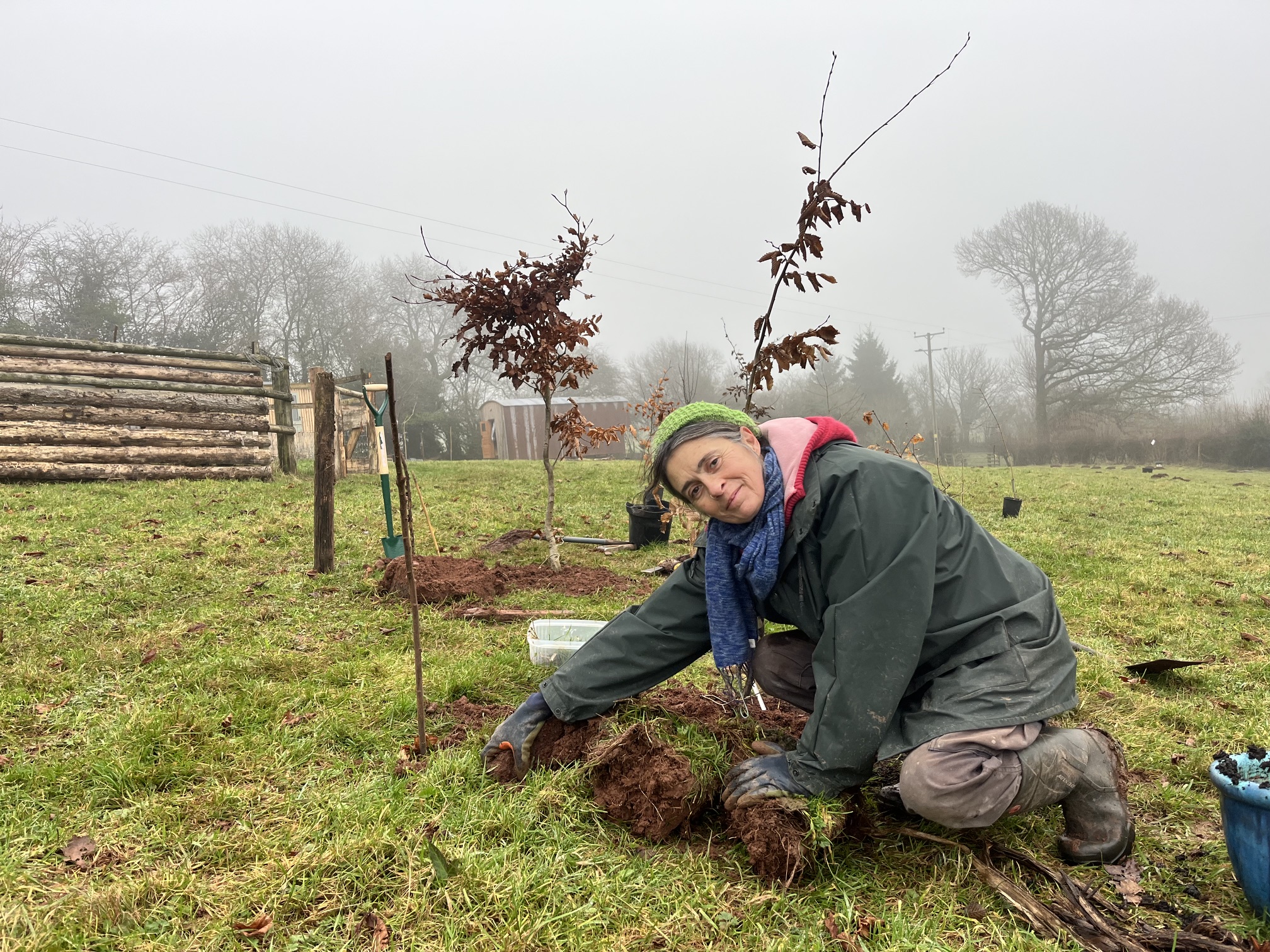 Women planting trees